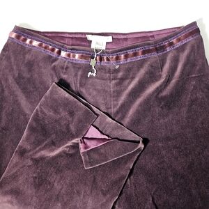 St. John Couture Pants Size 12 Cotton Cashmere Wide Leg Side Slit Formal